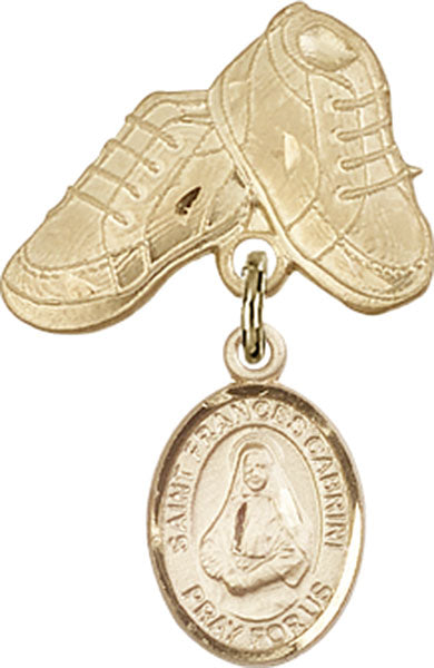 St. Frances Cabrini Charm and Baby Boots Pin