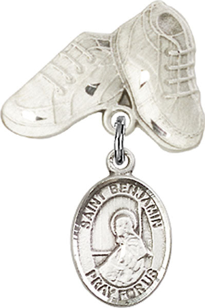 St. Benjamin Charm and Baby Boots Pin