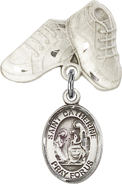 St. Catherine of Siena Charm and Baby Boots Pin