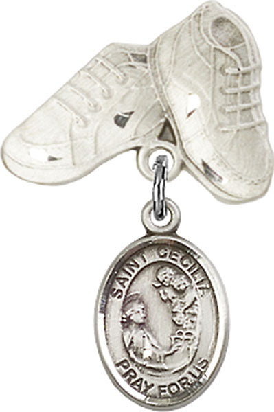 St. Cecilia Charm and Baby Boots Pin