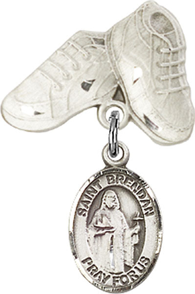 St. Brendan the Navigator Charm and Baby Boots Pin
