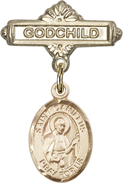 St. Camillus of Lellis Charm and Godchild Badge Pin