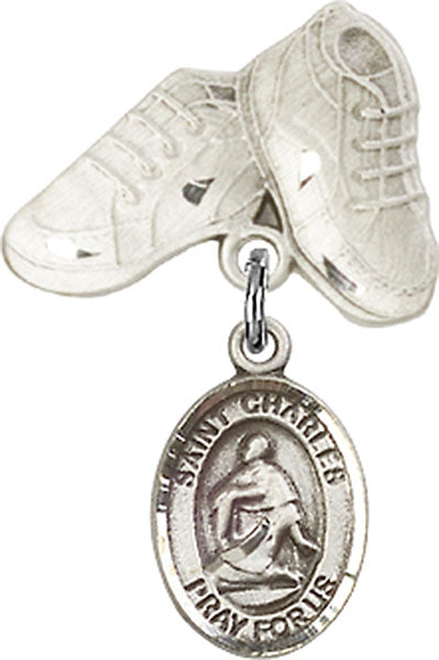 St. Charles Borromeo Charm and Baby Boots Pin