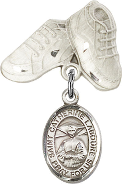 St. Catherine Laboure Charm and Baby Boots Pin