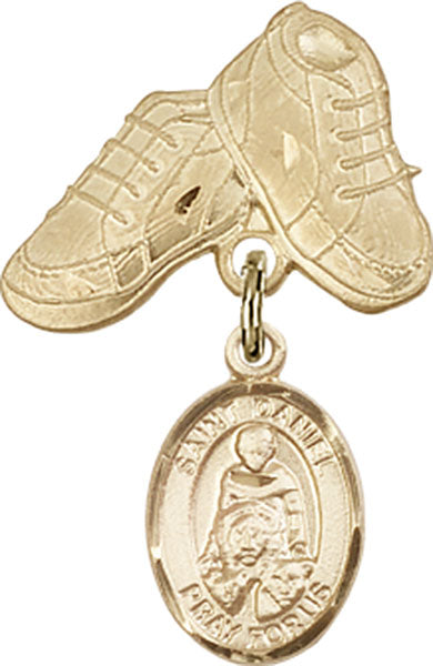 St. Daniel Charm and Baby Boots Pin
