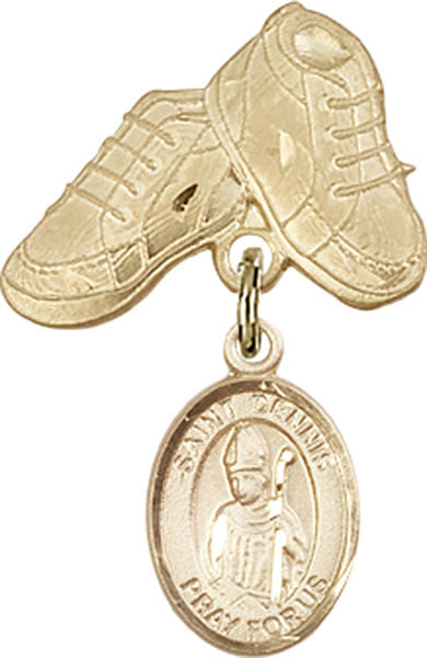 St. Dennis Charm and Baby Boots Pin