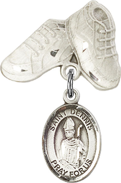 St. Dennis Charm and Baby Boots Pin