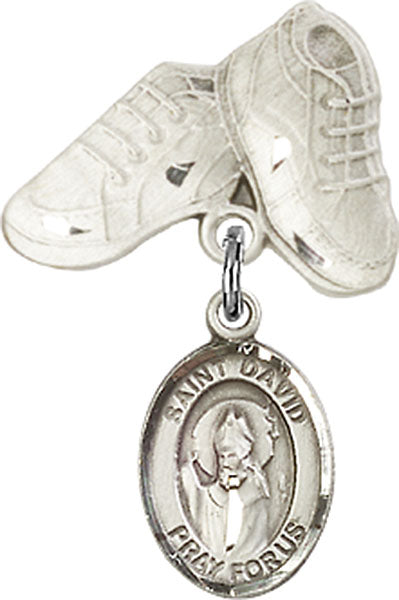 St. David of Wales Charm and Baby Boots Pin