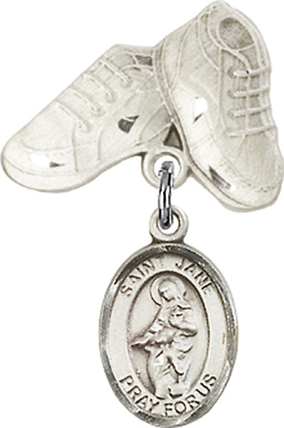 St. Jane of Valois Charm and Baby Boots Pin