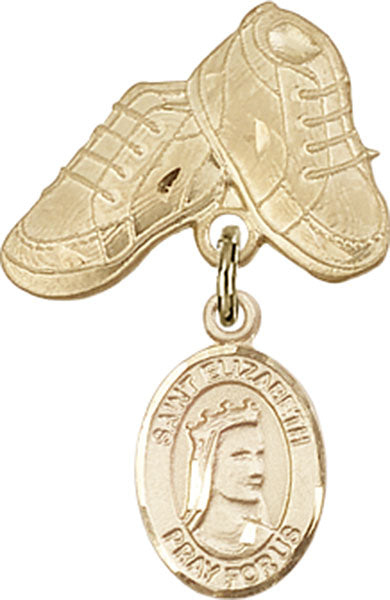 St. Elizabeth of Hungary Charm and Baby Boots Pin