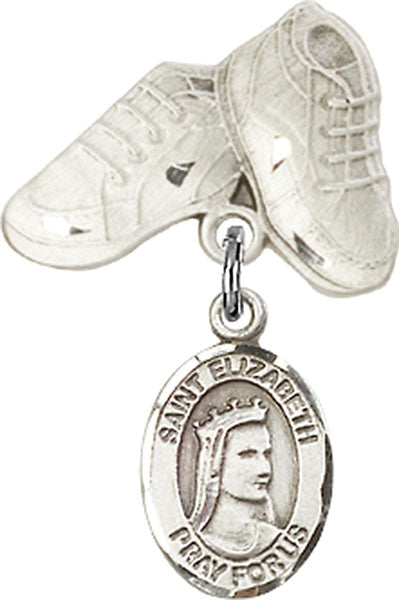 St. Elizabeth of Hungary Charm and Baby Boots Pin
