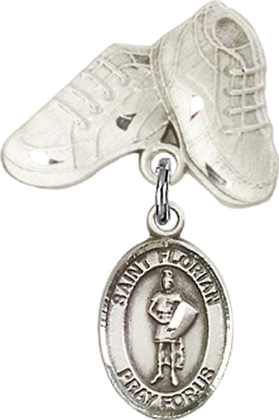 St. Florian Charm and Baby Boots Pin