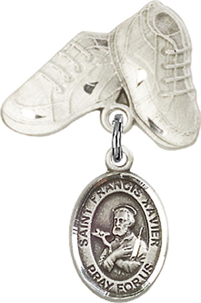 St. Francis Xavier Charm and Baby Boots Pin