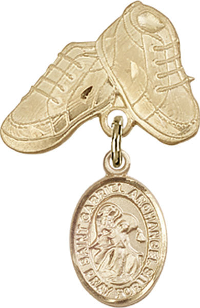 St. Gabriel the Archangel Charm and Baby Boots Pin