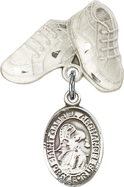 St. Gabriel the Archangel Charm and Baby Boots Pin