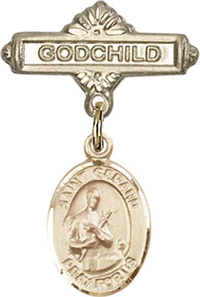 St. Gerard Charm and Godchild Badge Pin