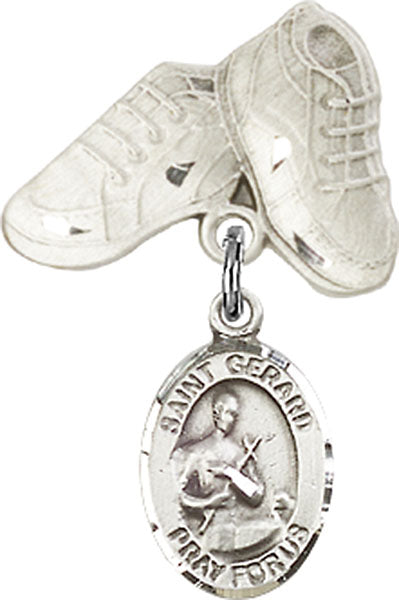 St. Gerard Charm and Baby Boots Pin