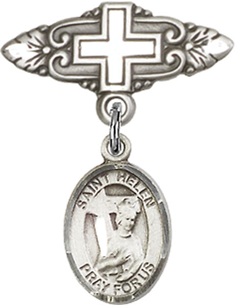 St. Helen Charm and Badge Pin with Cross