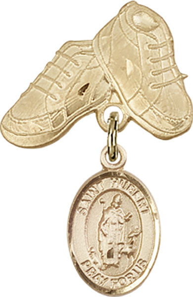 St. Hubert of Liege Charm and Baby Boots Pin