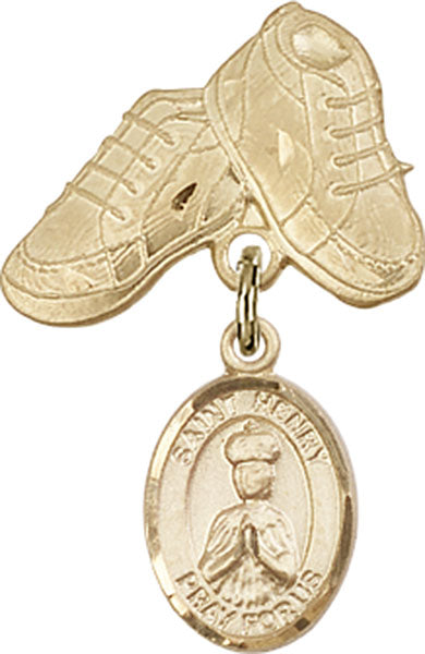 St. Henry II Charm and Baby Boots Pin