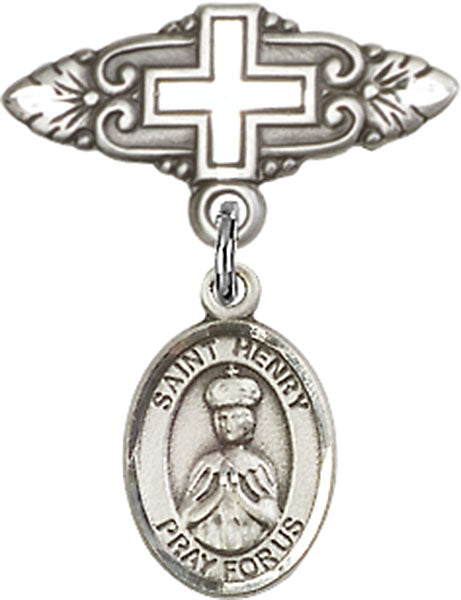 St. Henry II Charm and Badge Pin with Cross