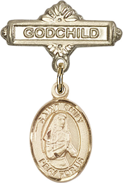 St. Emily de Vialar Charm and Godchild Badge Pin