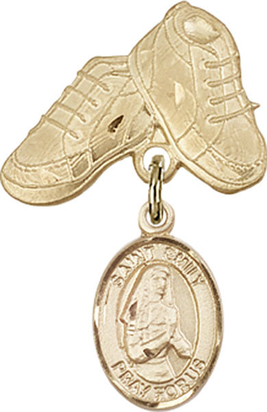 St. Emily de Vialar Charm and Baby Boots Pin