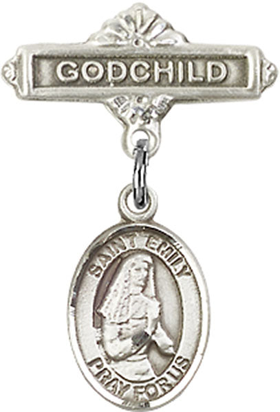 St. Emily de Vialar Charm and Godchild Badge Pin