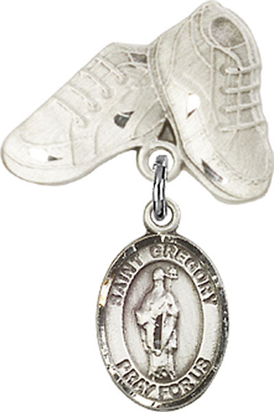 St. Gregory the Great Charm and Baby Boots Pin