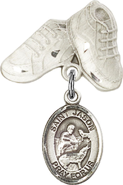 St. Jason Charm and Baby Boots Pin