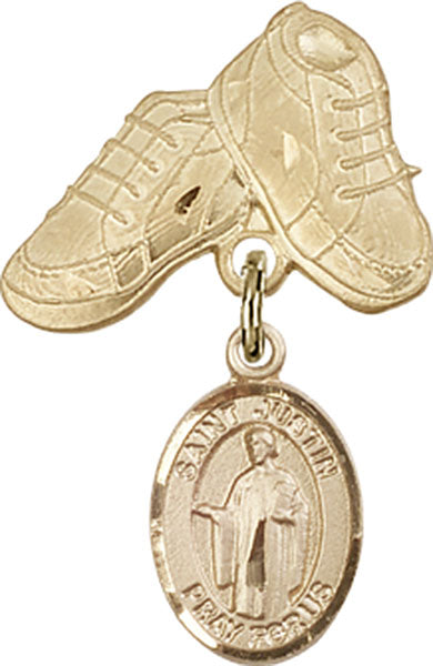 St. Justin Charm and Baby Boots Pin
