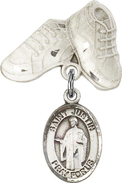 St. Justin Charm and Baby Boots Pin