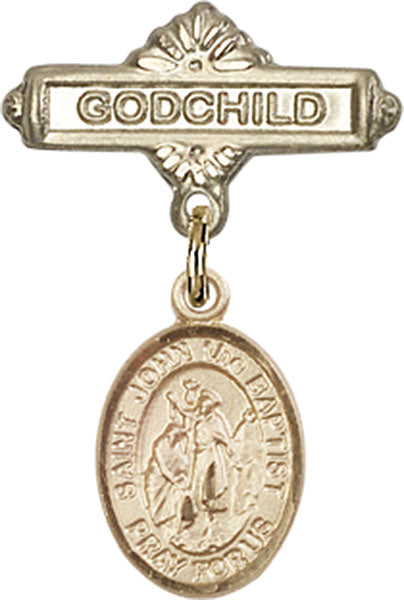 St. John the Baptist Charm and Godchild Badge Pin