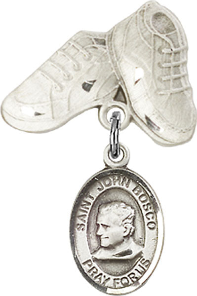 St. John Bosco Charm and Baby Boots Pin