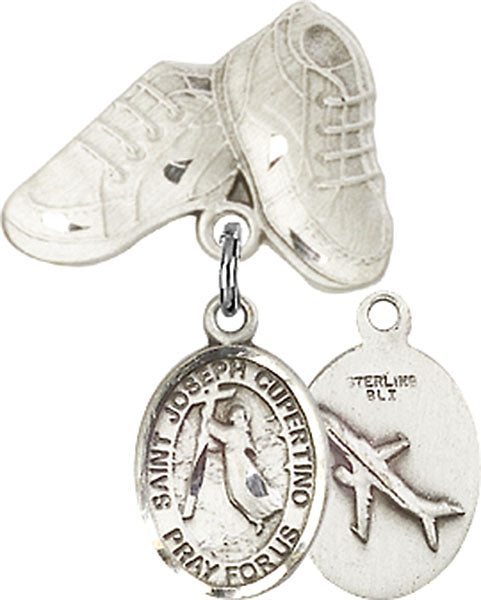 St. Joseph of Cupertino Charm and Baby Boots Pin
