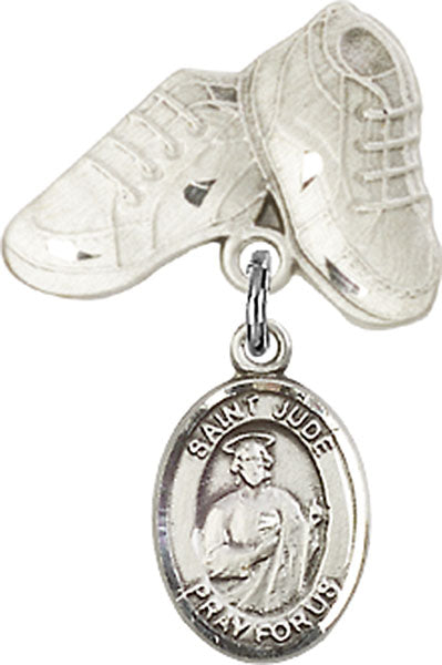 St. Jude Thaddeus Charm and Baby Boots Pin
