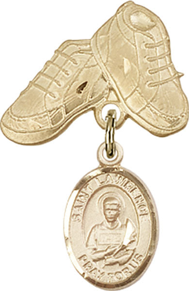 St. Lawrence Charm and Baby Boots Pin