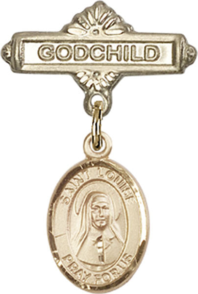 St. Louise de Marillac Charm and Godchild Badge Pin