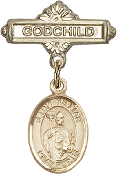 St. Kilian Charm and Godchild Badge Pin