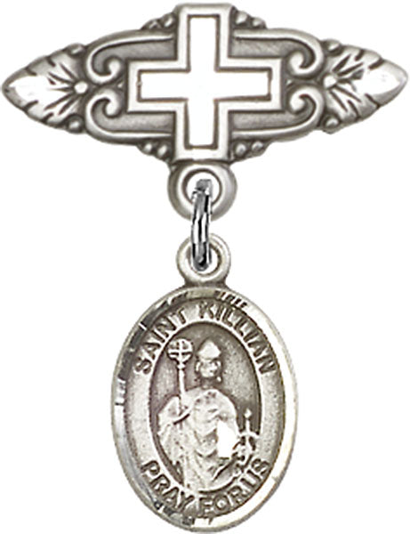 St. Kilian Charm and Badge Pin with Cross