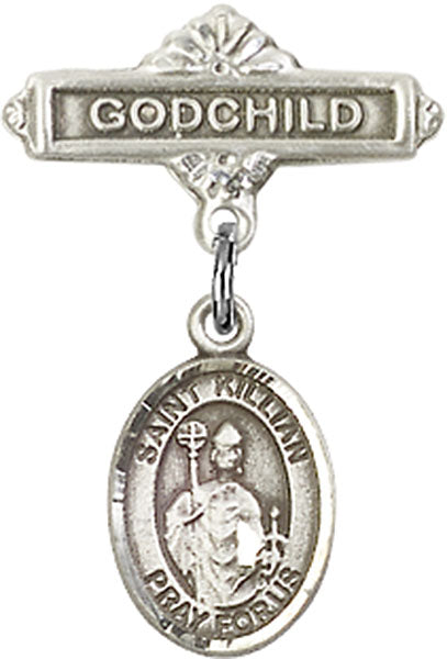 St. Kilian Charm and Godchild Badge Pin