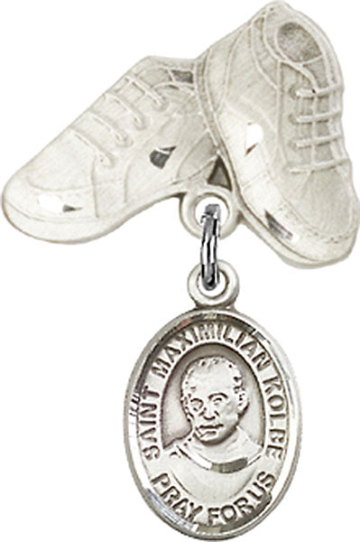 St. Maximilian Kolbe Charm and Baby Boots Pin
