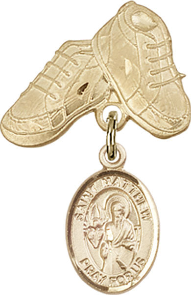 St. Matthew the Apostle Charm and Baby Boots Pin
