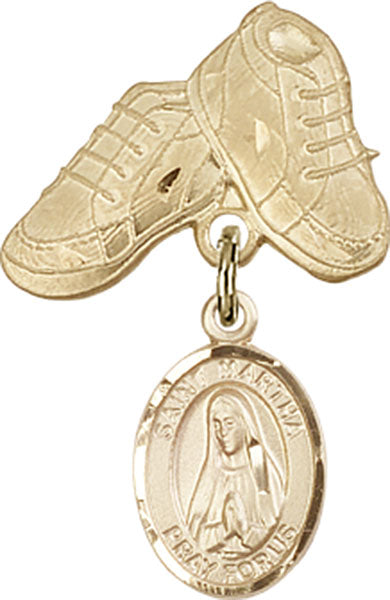 St. Martha Charm and Baby Boots Pin