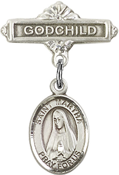St. Martha Charm and Godchild Badge Pin