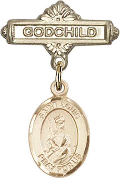 St. Louis Charm and Godchild Badge Pin