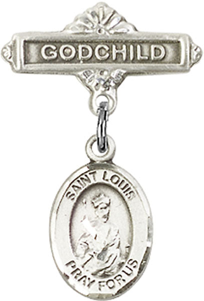 St. Louis Charm and Godchild Badge Pin
