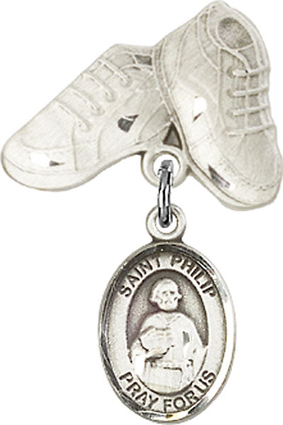 St. Philip the Apostle Charm and Baby Boots Pin