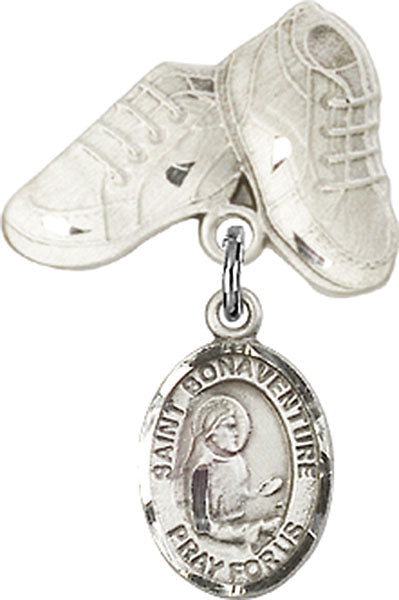 St. Bonaventure Charm and Baby Boots Pin