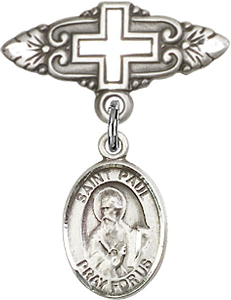 St. Paul the Apostle Charm and Badge Pin with Cross